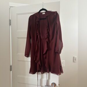 Aritzia Wilfred Burgundy Wrap Dress
Size Small
